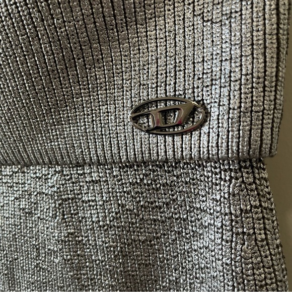Diesel Silver Wool Knit M-Adhuette Skirt Size M - Picture 7 of 16